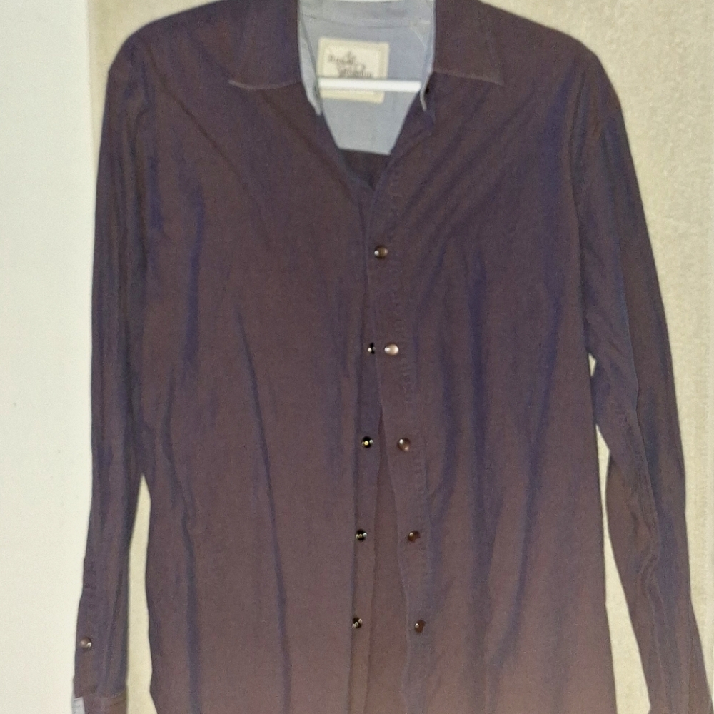 Age of Wisdom Size LG Purple Dress Shirt